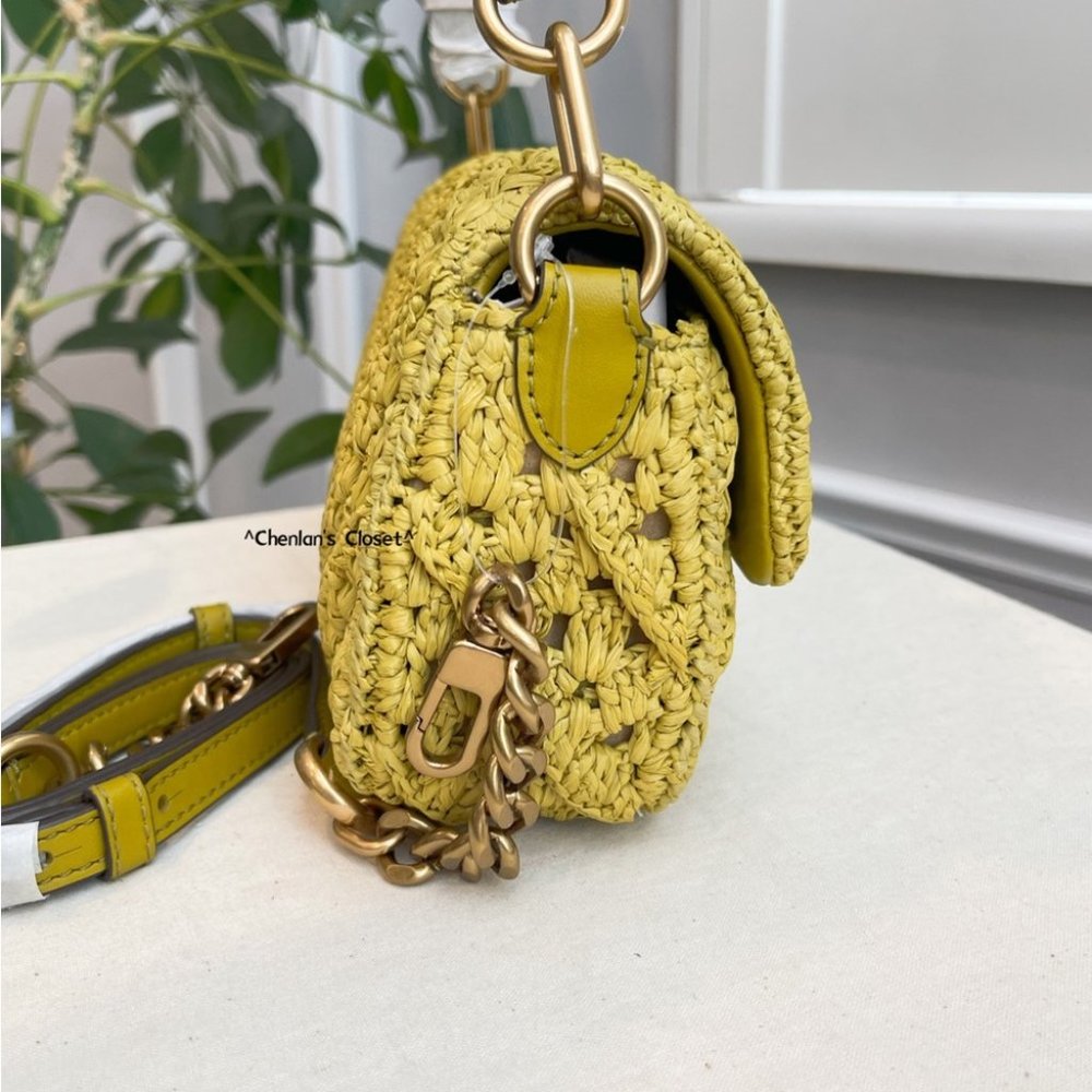 🔥HP🔥NeW! Rare! Tory Burch Crochet Small Flap Shoulder Bag - Picture 12 of 17